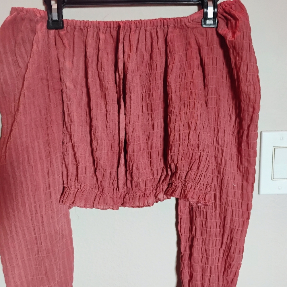 Textured Pink shirt